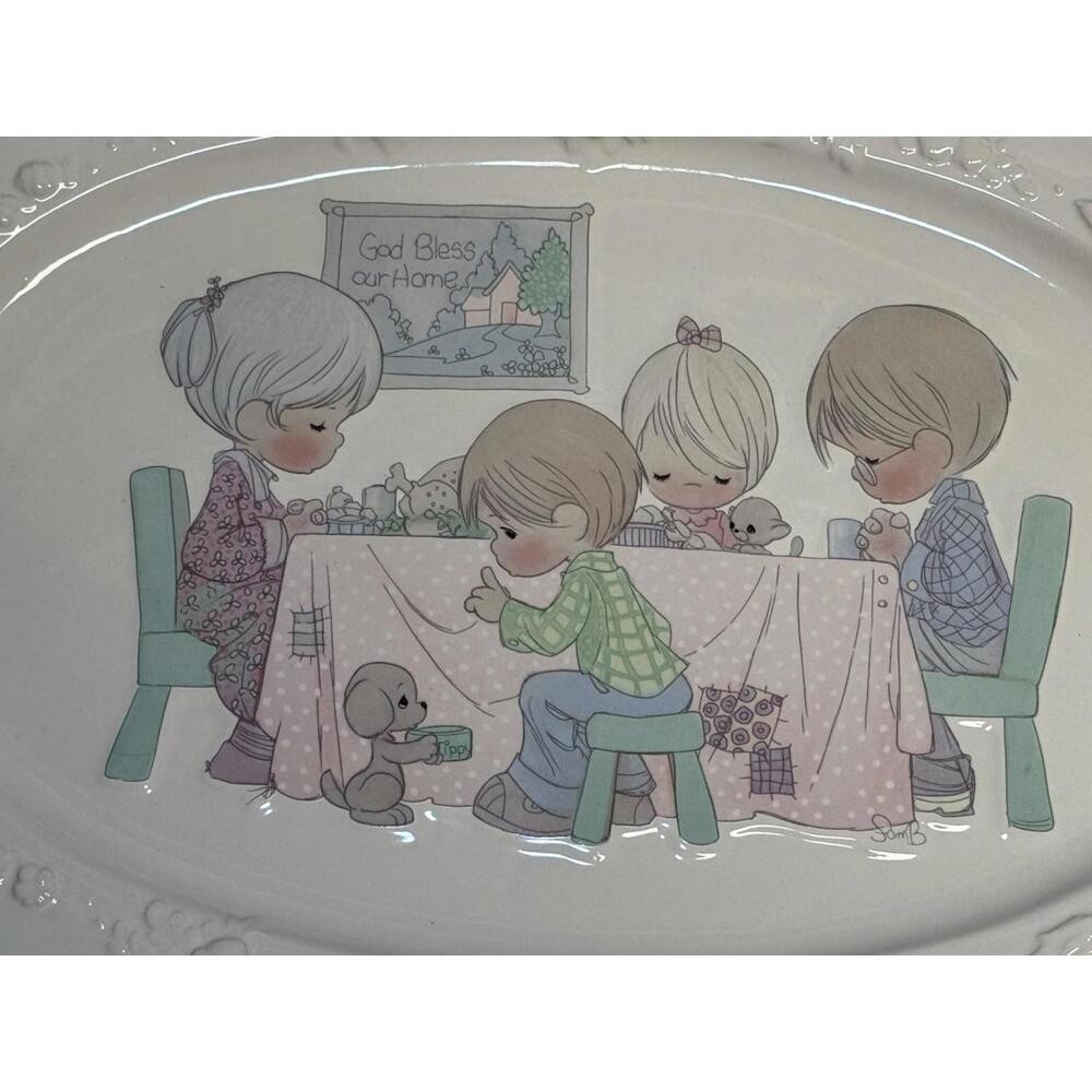 Precious Moments "We Gather Together To Ask The Lords Blessing"‎ Serving Platter - Picture 5 of 5